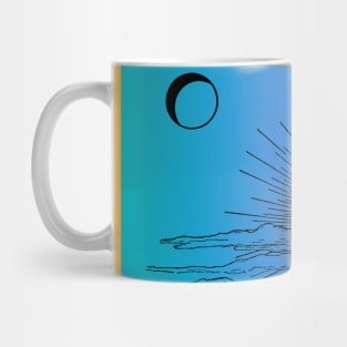 Teal Moon Purple Sun Mug